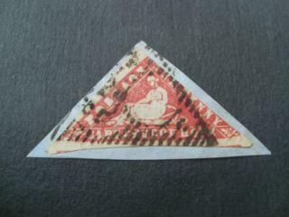 Cape Of Good Hope Sg 13 Vermilion 1d Woodblock £3000 Cogh Triangular Triangle