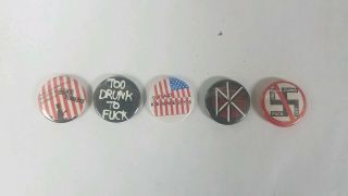 5 Dead Kenedys Button Badges Pin Backs