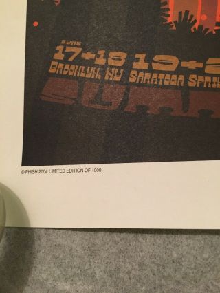 PHISH Poster Scott Campbell SAC Summer Tour 2004 L/E Not Pollock 305/1000 3