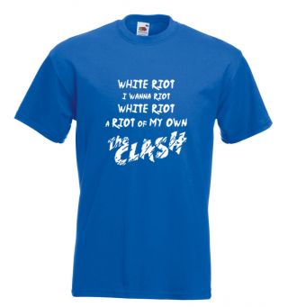 The Clash T Shirt Joe Strummer White Riot All Sizes