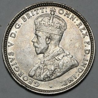 1911 King George V Australia Silver 1 One Shilling Coin