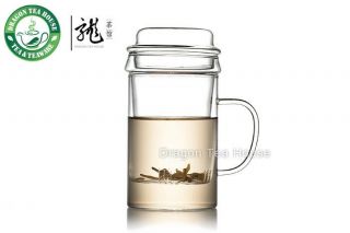Clear Glass Mug With Lid & Filter Mug 400ml B - 231s3