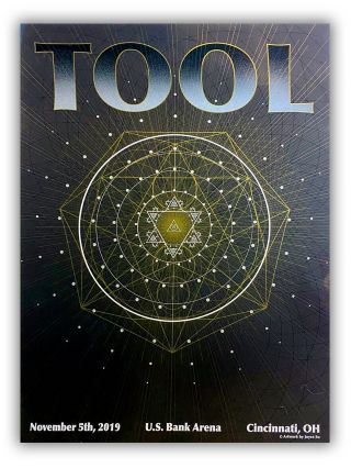 Tool Band Tour Poster Dual Layer Cincinnati November 5 2019 (311/650) Joyce Su