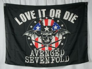 Authentic Avenged Sevenfold Love It Or Die Silk - Like Fabric Poster Flag