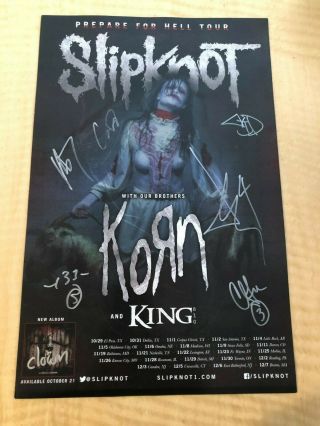Slipknot Poster Signed - Grey Chapter Tour W/korn