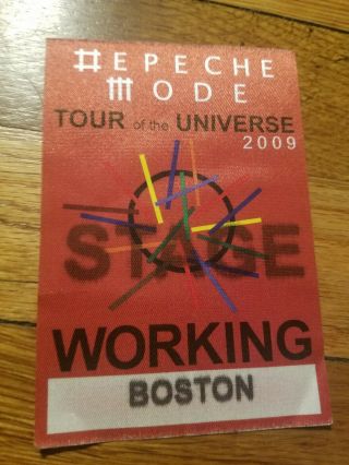 Depeche Mode Tour Of The Universe 2009 Backstage Pass