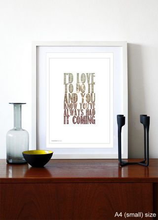 The Stone Roses ❤ Shoot You Down ❤ Lyrics Poster Art Edition Print In 5sizes 20