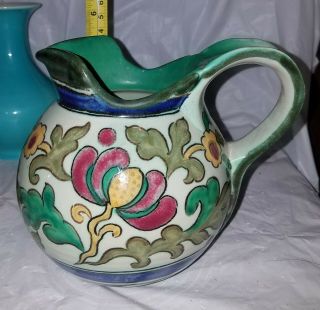 Antique Holland Royal Zuid Gouda Pottery Pitcher