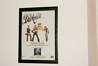 The Darkness - Framed A4 Rare 2003 `permission To Land` Album Poster