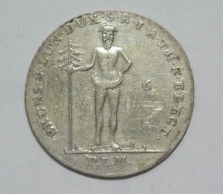 Germany 1798 Plm 1/6 Thaler Brunswick LÜneburg Cleaned Coin