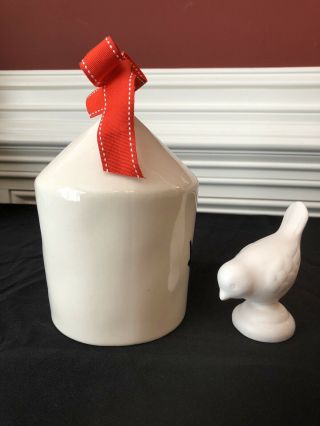 Rae Dunn Chirp Birdhouse By Magenta With Target White Bird Figurine 2