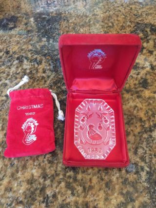 Waterford Crystal 12 Days Of Christmas Ornament 1982 Partridge In Pear Tree