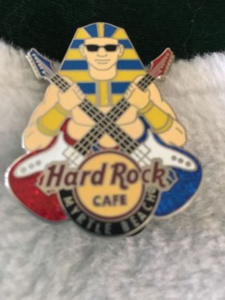 Hard Rock Cafe Pin Myrtle Beach Egyptian King Tut In Sunglasses W Two Guitars