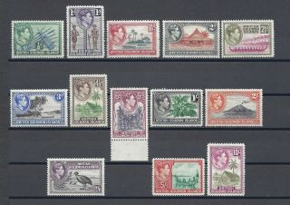 British Solomon Islands 1939 Sg 60/72 Mnh Cat £90