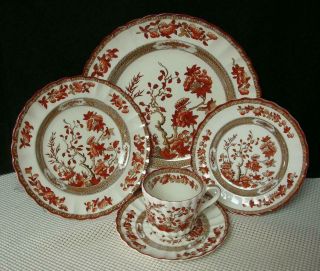 Indian Tree By Copeland Spode 5 Piece Place Setting (s) Vintage India England