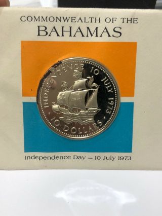 Commonwealth Of The Bahamas.  925 Silver 10 Dollar Commemorative Coin