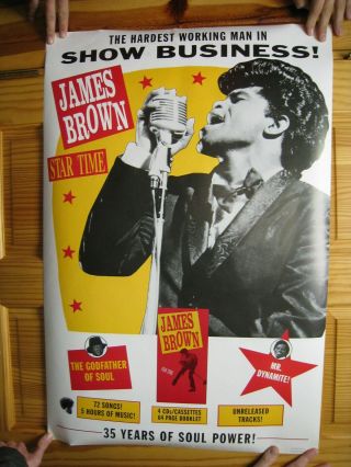 James Brown Poster 35 Years Of Soul Power Singing Into Microphone
