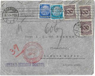 Lufthansa Germany To Argentina Air Cover 1934