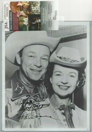 Roy Rogers & Dale Evans Autographed 8x10 Photo Jsa Television Cowboys 2
