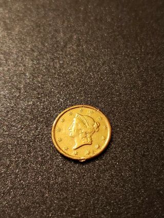 1854 - Liberty Head Gold Dollar - $1 - Type 1 - U.  S.  Gold Piece - U.  S.  Gold Coin