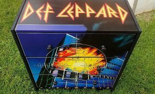 Custom Made 3 Drawer DEF LEPPARD Chest Nightstand 80 ' s Rock and Roll GIFT 3