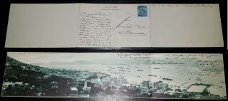 Hong Kong Panorama Real Photo Postcard Sent 1906 To Bremen
