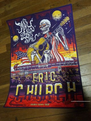 Eric Church Concert Poster Nashville,  Tn May 25 5/25/2019 Ae Signed/60