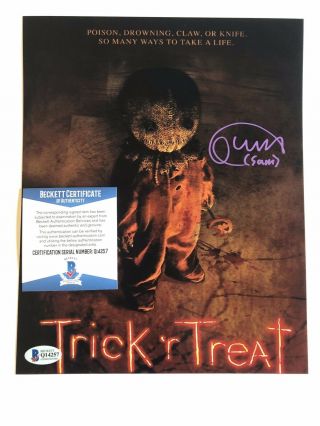 Quinn Lord Trick R Treat Autographed Signed Sam 8x10 Photo Beckett Bas