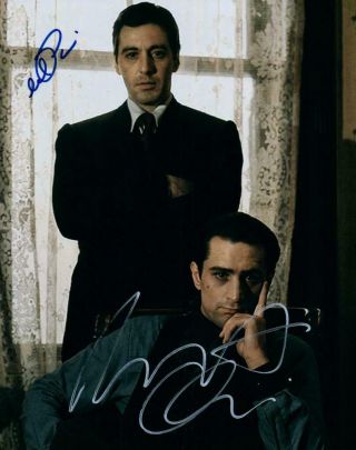 Robert Deniro Al Pacino Signed 8x10 Photo Autographed,