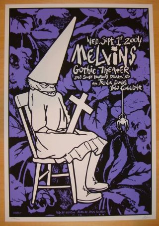 2004 The Melvins - Denver Silkscreen Concert Poster S/n Gigart