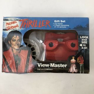 Vintage Michael Jackson’s Thriller View Master Gift Set In The Box 1984 B4b