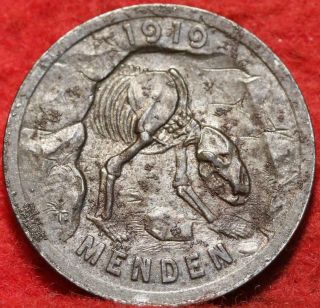 1920 Germany Menden Notgeld 50 Pfennig Foreign Coin
