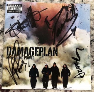 Autographed Signed Damageplan Cd Booklet Panthers Dimebag Vinnie Paul