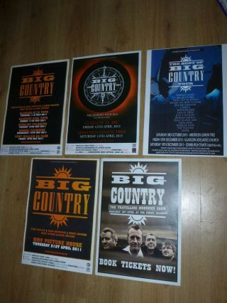 Big Country Live Music Memorabilia - Scottish Tour Concert Show Gig Posters X 5