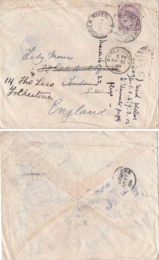 South Africa Boer War 1900 Qv 1/2 Army Po And Adj Moder River {below}