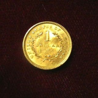 1851 - O U.  S.  $1 One Dollar Liberty Gold Coin