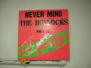 Sex Pistols Signed Lp Nevermind The Bullocks 1977 By 4 Members Of The Group