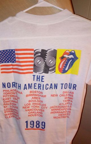 Rolling Stones vintage 1989 Steel Wheels tour shirt 2
