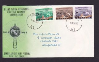 Malaya Malaysia 1963 Fdc Cover Sent In Singapore With Singapore M1 Pmks