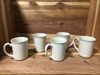 Corelle By Corning " Calico Rose " Set Of 5 Coffee Mugs Pre - Owned