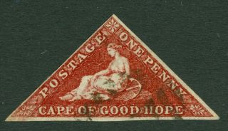 Sg 18 Cape Of Good Hope 1863 - 64.  1d Deep Carmine - Red.  Very Fine,  Full.