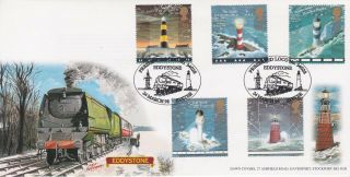 Gb Stamps First Day Cover 1998 Lighthouses Eddystone Preserved Railway Train