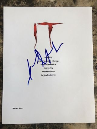 Jack Dylan Grazer Autographed 8.  5x11 Stephen King “it” Movie Script Cover Signed