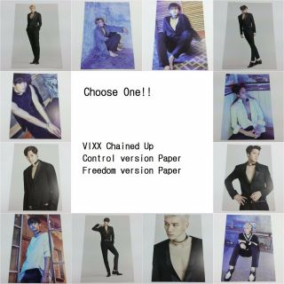 Vixx 2nd Chained Up Selected Official Paper 1p Freedom Ver.  Control Ver.  K - Pop