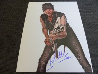 Scorpions Michael Schenker Signed 8x11 Inch Autographed Photo Inperson ´12 Look