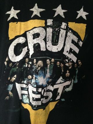 2008 Motley Crue " Crue Fest " Band Tour Shirt Buck Cherry.  Pappa Roach.  Trapt