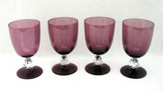 Bryce Aquarius Amethyst Bowl & Foot Water Goblet Stem 961,  Purple Bowl And Foot