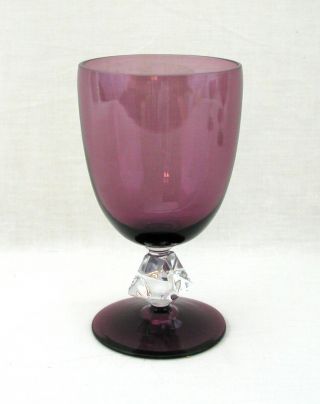 Bryce Aquarius Amethyst Bowl & Foot Water Goblet Stem 961,  Purple Bowl and Foot 2