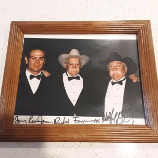 Tommy Lee Jones,  Richard Fransworth,  Wilford Brimley Autographed Color Picture.
