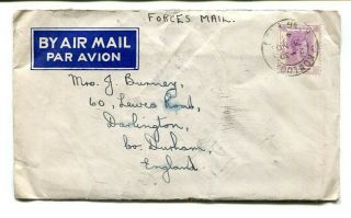 Hong Kong 1947 Commercial Air Mail Kowloon To Uk With “r.  A.  F.  Kai - Tak” Cachet
